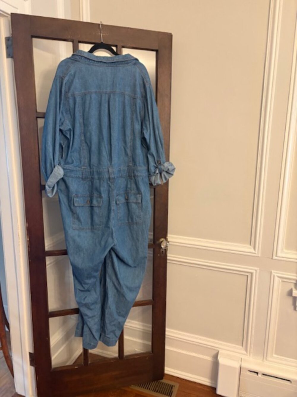 Anthropologie Denim Utility Jumpsuit, Size 2X - Picture 8 of 11